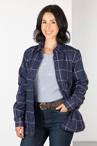 Ladies Fleece Lined Shirt - Hannah - Laura Tweed