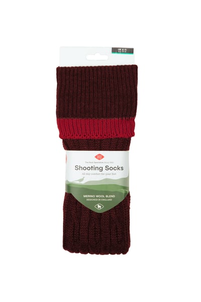 Schießsocken für Herren - Kabelstreifen Kastanienbraun