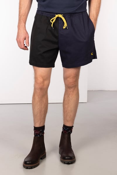 Men's Quartered Rugby Shorts - Ganton - Dark Blue/Black