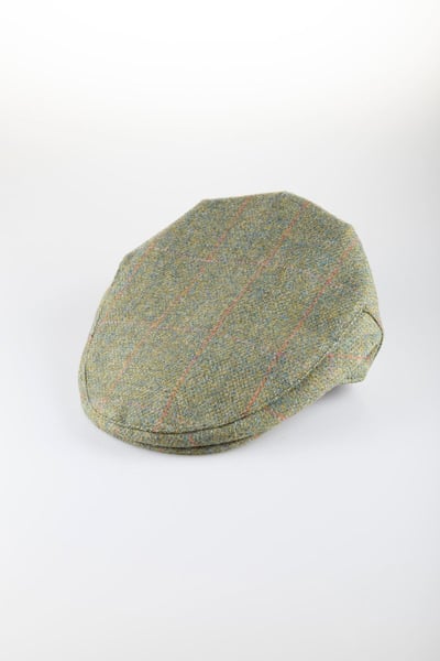 Men's Keepers Tweed Flat Cap - Danby - Light Green Check