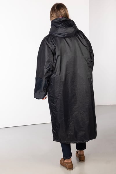 Britischer Umkleidemantel für Damen - Marine/Dunkelrosa