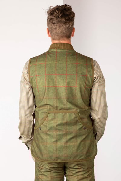 Men's Tweed Print Shooting Waistcoat - Danby - Scampston Tweed