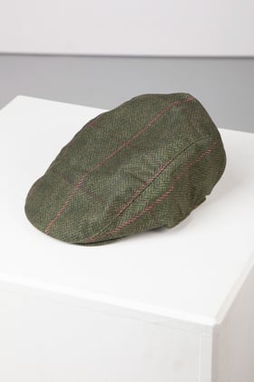 Ladies Tweed Print Flat Cap - Danby