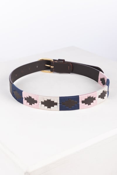 Junior Polo Belts - Askwith - Denim/White/Sorbet