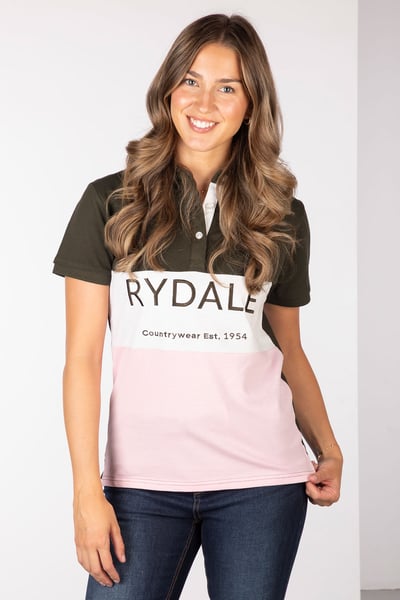 Damen Poloshirt - Byland - Rydale Sorbet/Weiß/Oliv