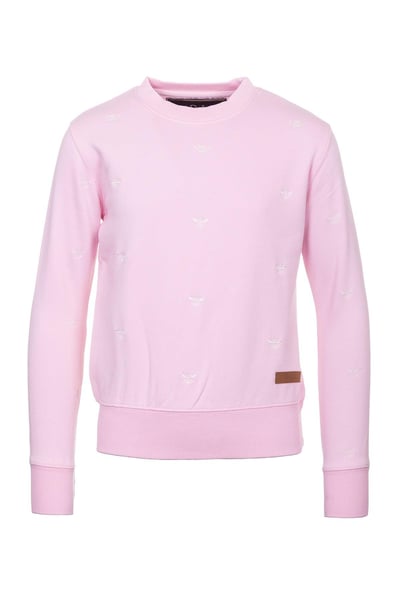 Girl's Embroidered Sweatshirt - Emily - Sorbet