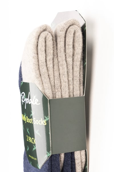 Men's Welly Boot Socks (2 Pack) - Aike - Navy