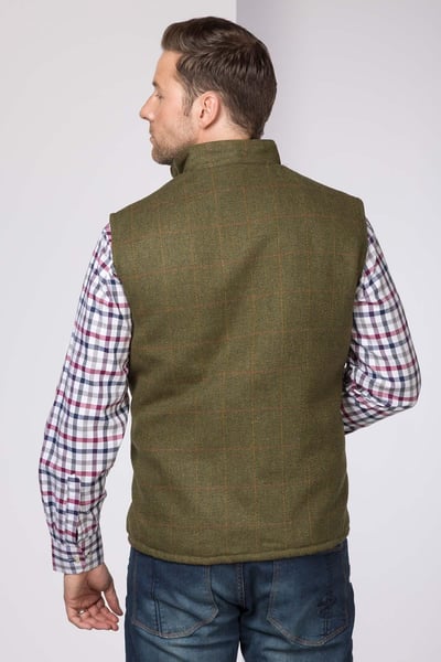 Men's Tweed Gilet - Derby Tweed - Dark Check