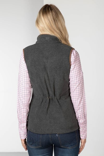 Ladies Premium Fleece Waistcoat - Huggate - Dark Marl Grey