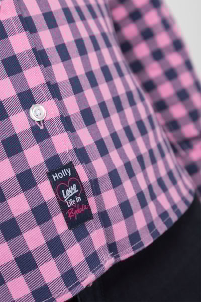Ladies Hannah Country Check Shirt - Holly - Holly Navy