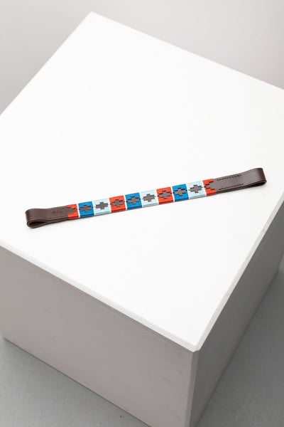 Polo-Stirnband - Kirsche/Silber/Pazifik