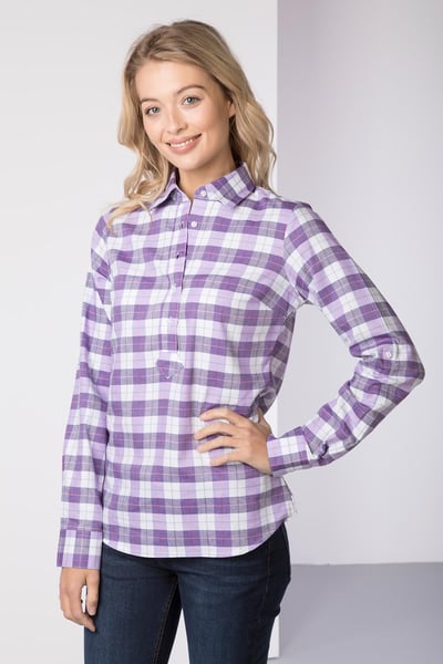 Ladies Hannah Country Overhead Shirt - Lily II - Grape