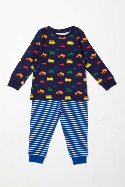 2 Piece Baby Outfit - Automobile Navy