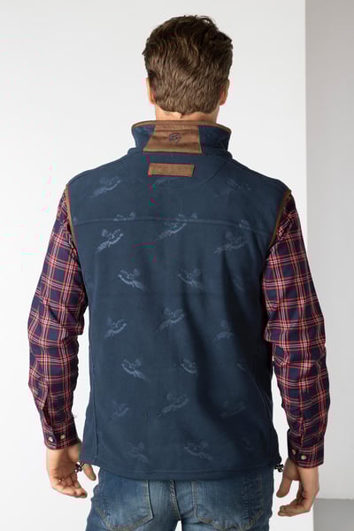 Men’s Pheasant Fleece Gilet - Haxby - Ink