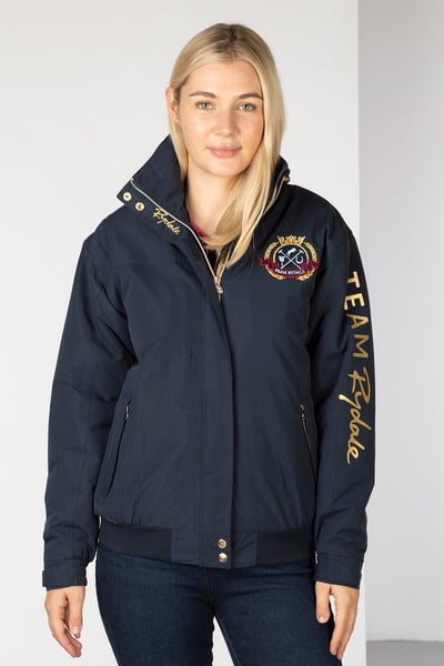 Ladies Emblem Bomber Jacket - Ripon - Dark Navy