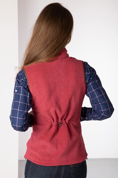 Ladies Premium Fleece Waistcoat - Huggate - Strawberry