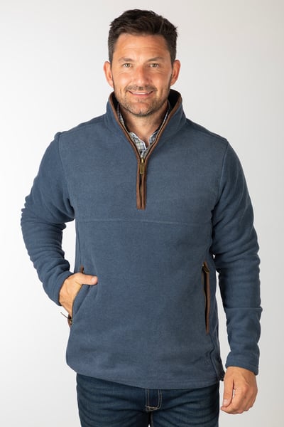 Overhead-Fleece für Herren – Huggate - Mittlere Marine