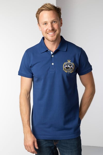 Fordon III-Emblem-Poloshirt für Herren - Dunkelblau