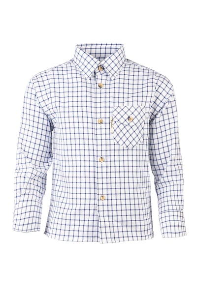 Country-Check-Hemden für Jungen - Richmond Navy/weiß