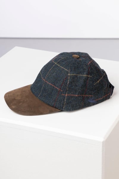 Men's Tweed Baseball Cap - Danby - Navy