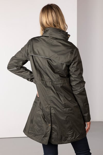 Ladies 3/4 Length Riding Coat - Emley - Dark Olive