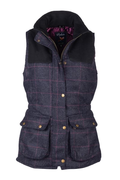 Ladies Tweed Waistcoat - Belton III - Navy Check