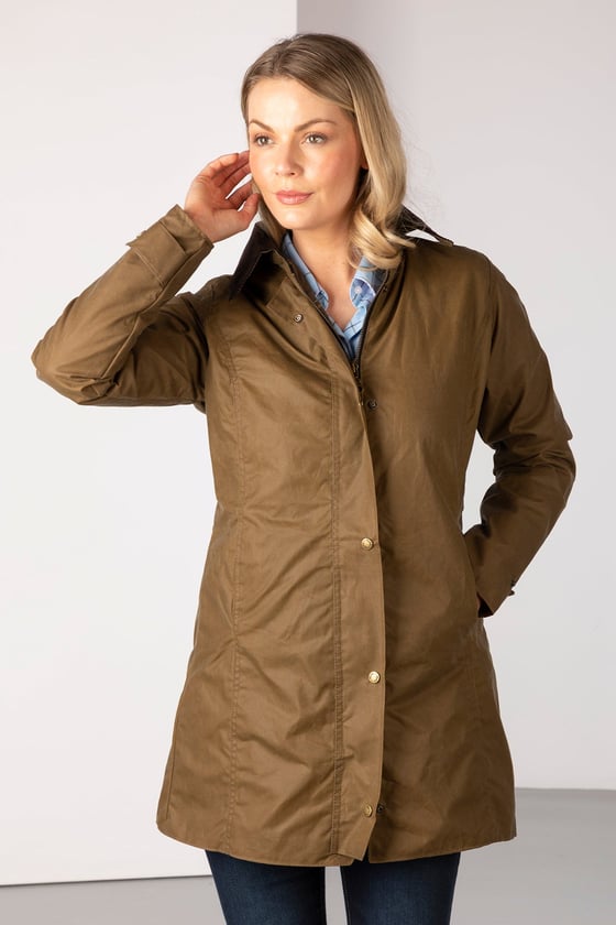 Ladies Long Wax Jacket UK | Womens Long Wax Coat | Rydale