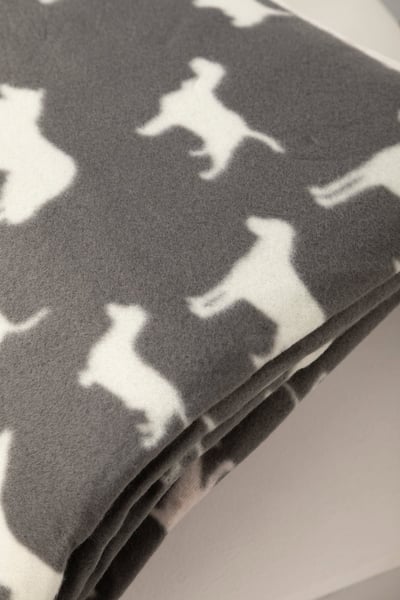 Patterned Picnic Rug - Grey