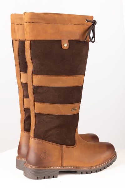 Men's Tall Leather Boots - Tullymore - Dark Tan