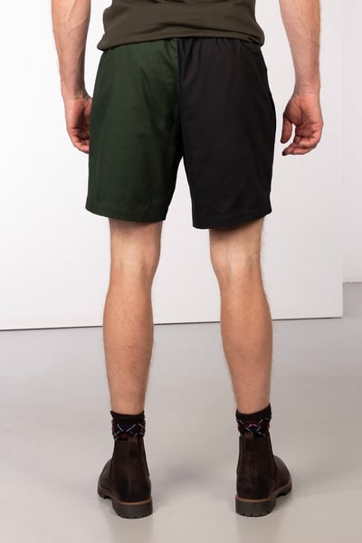 Herren-Rugbyshorts mit Viertelschnitt - Ganton - Dunkeloliv/Schwarz