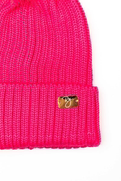 Gorro con pompones para mujer - Bella - Caramelo
