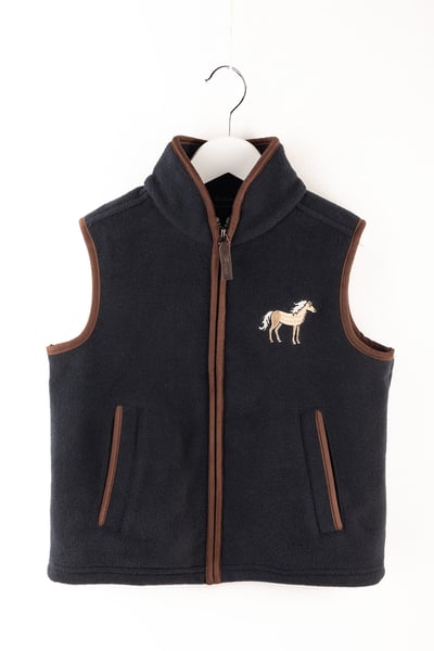 Kid's Mini Fleece Waistcoat - Huggate - Horse Ink