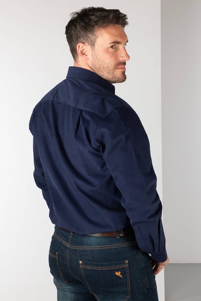 Herren-Cordhemd – Charlie - Marine