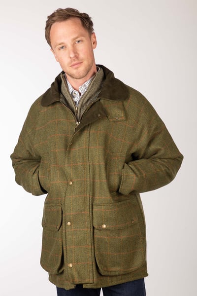 Men's Derby Tweed Shooting Jacket - Dark Check