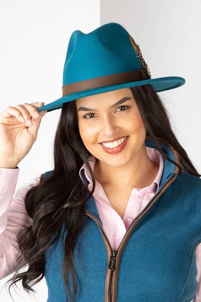 Damen Wollfilzhut - Danby - Blaugrün