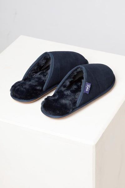 Men's Suede Slippers - Skipsea - Navy