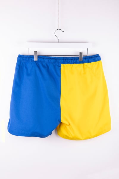 Men's Quartered Rugby Shorts - Ganton - Blue/Yellow