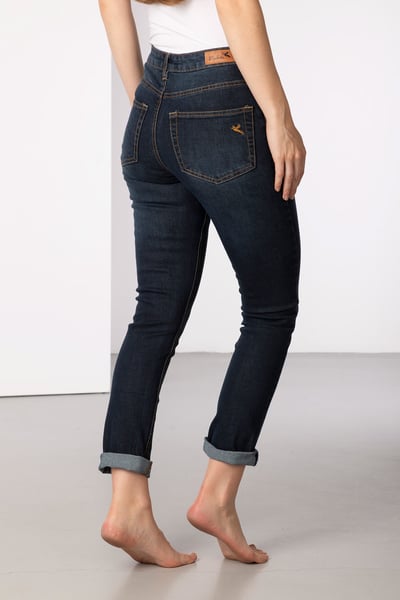 Ladies Straight Leg Jeans - Ella - Dark Denim