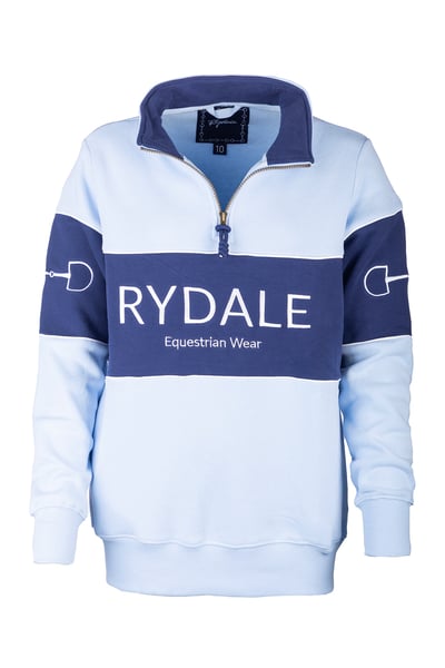 Sudadera de mujer con estampado de bocado - Byland - Bocado Azul suave/Vaquero/Azul suave