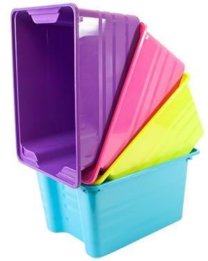 Stack N Store 25L Plastic Storage Boxes UK