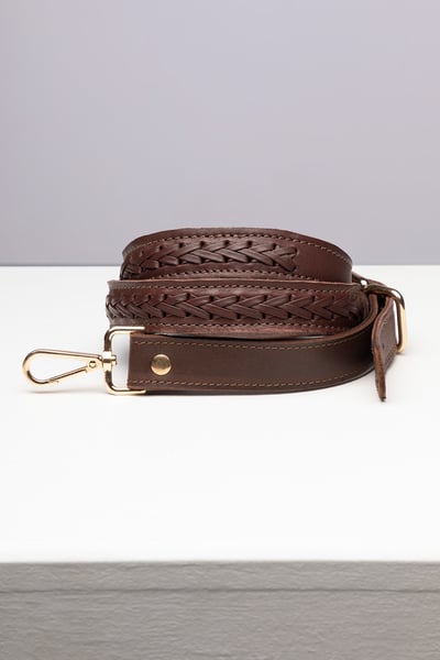 Leather Bag Strap - Chestnut