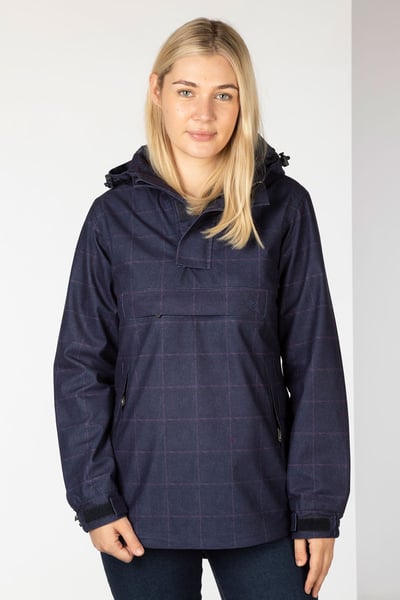 Ladies Tweed Print Shooting Smock - Danby - Navy