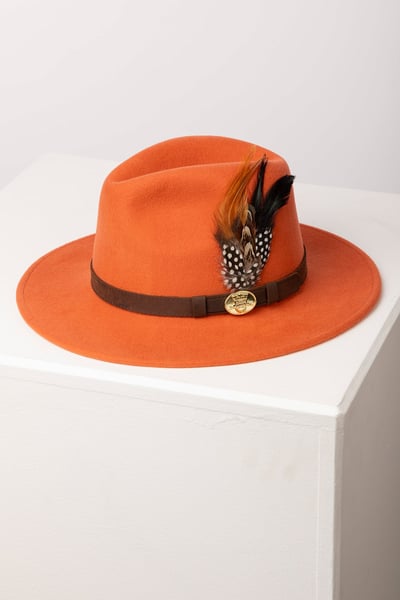 Ladies Wool Felt Hat - Danby - Burnt Amber