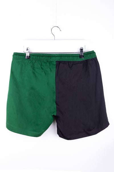 Men's Quartered Rugby Shorts - Ganton - Green/Black