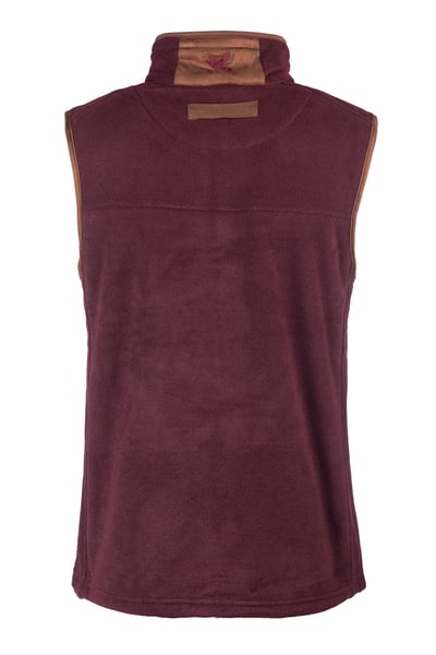 Men's Premium Fleece Waistcoat - Huggate - Dark Burgundy