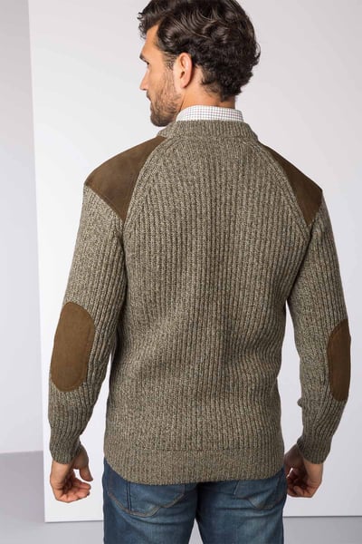 Men's Chunky Shooting Jumper - Danby - Derby Tweed