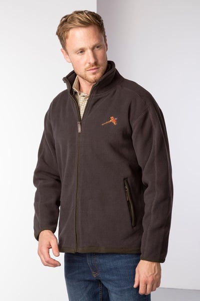 Men's Full Zip Fleece Jacket - Gransmoor - Brown