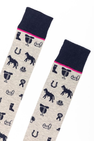 Calcetines hasta la rodilla para mujer - gris marga