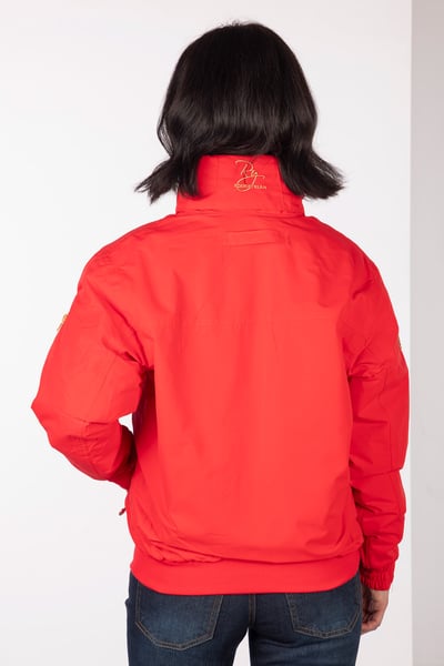 Damen-Reit-Bomberjacke - Kirsche