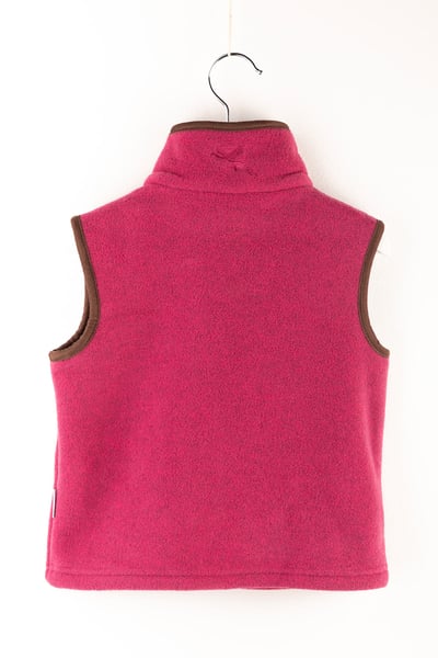 Kid's Mini Fleece Waistcoat - Huggate - Horse Pink